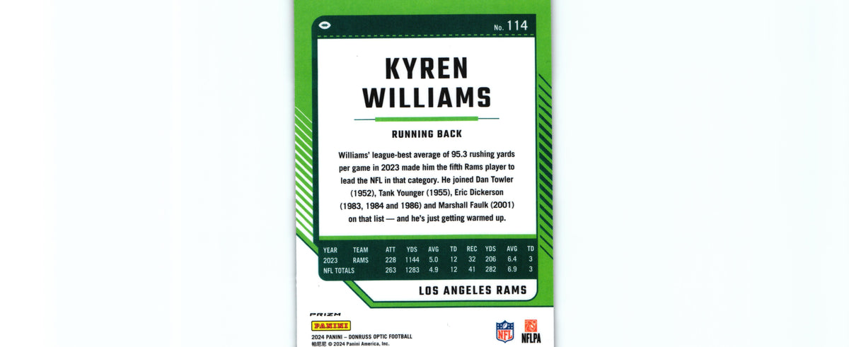 Kyren Williams 2024 RED STARS Donruss Optic #114 SP