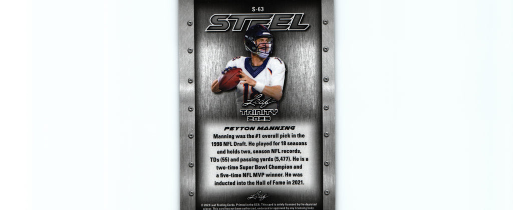 Peyton Manning 2023 SILVER STARS&DOTS Leaf S-63