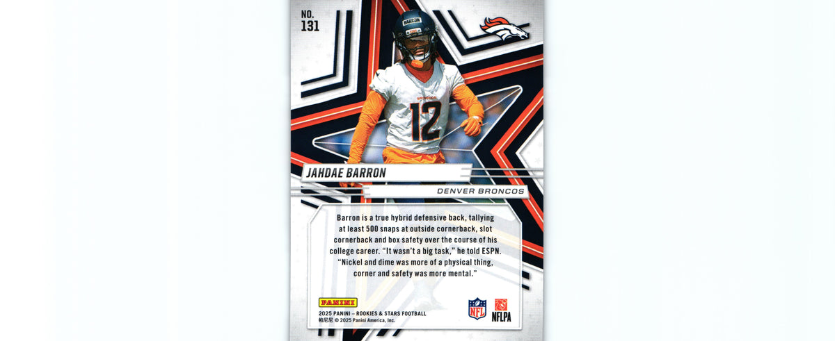 Jahdae Barron 2025 RED&BLUE Rookies&Stars #131 /49 RC