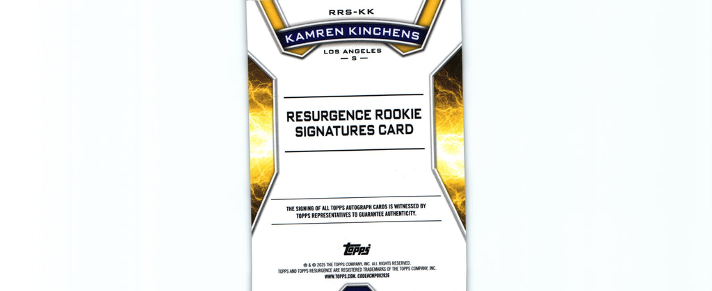 Kamren Kinchens 2024 Topps RRS-KK RC AUTO
