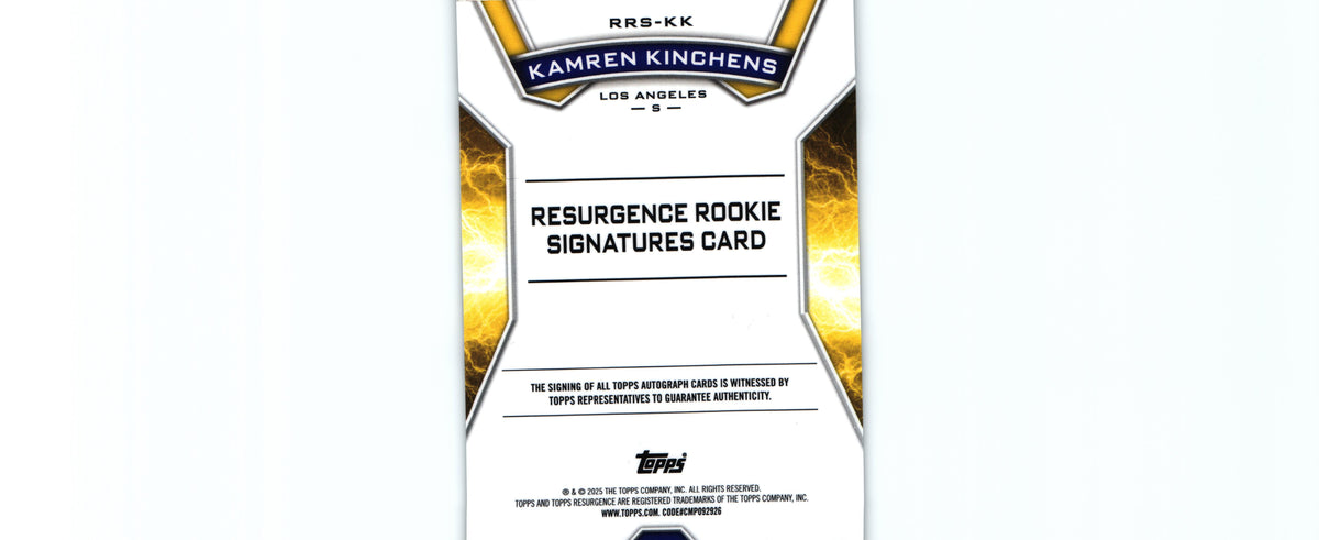 Kamren Kinchens 2024 Topps RRS-KK RC AUTO