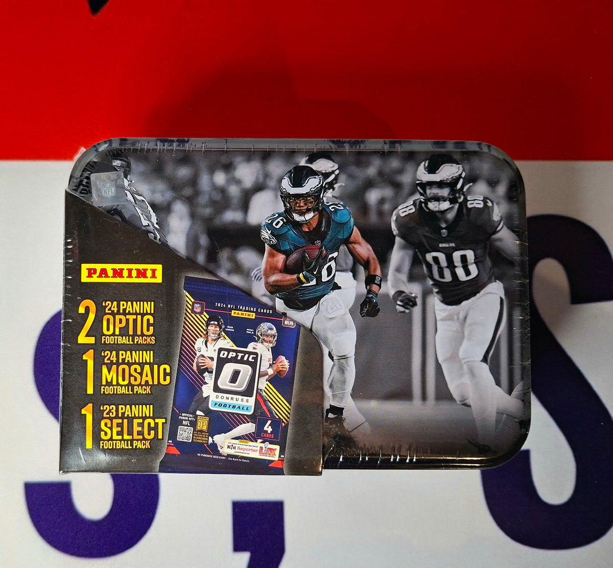 2025 Collectors Tin Saquon Barkley,4 Packs,22 Cards,OVP