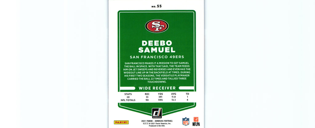 Deebo Samuel 2021 PRESS PROOF BLUE Donruss #55