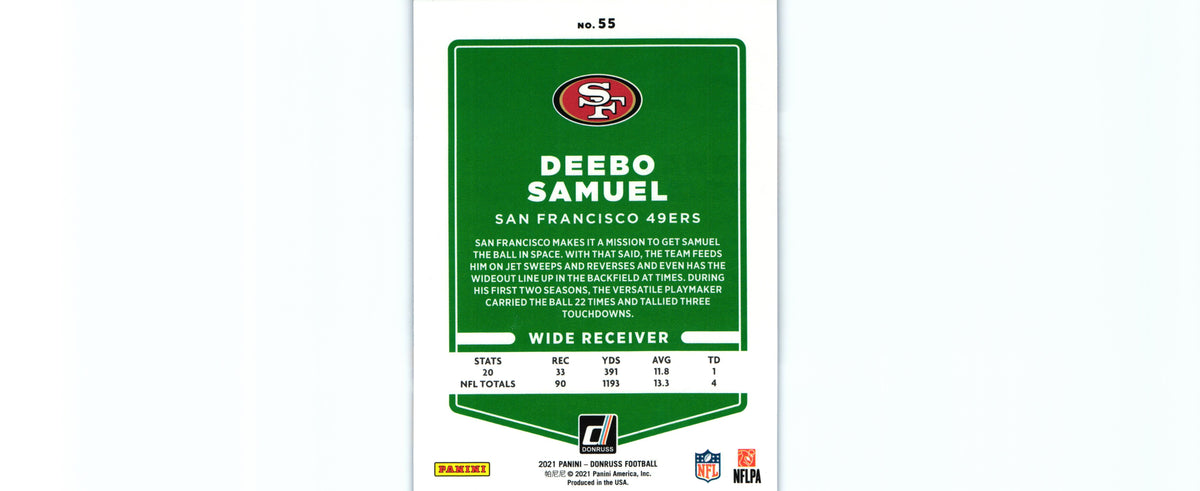 Deebo Samuel 2021 PRESS PROOF BLUE Donruss #55