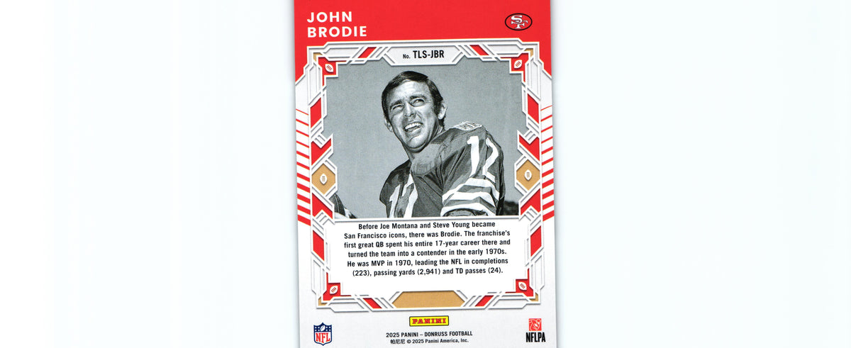 John Brodie 2025 Donruss TLS-JBR