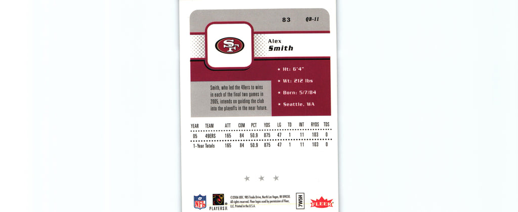 Alex Smith 2006 Fleer #83