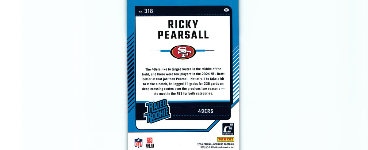 Ricky Pearsall 2024 PRESS PROOF GREEN Donruss #318
