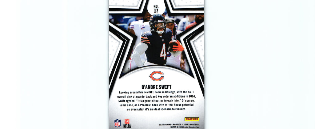 D'Andre Swift 2024 GREEN Rookies&Stars #17 RC