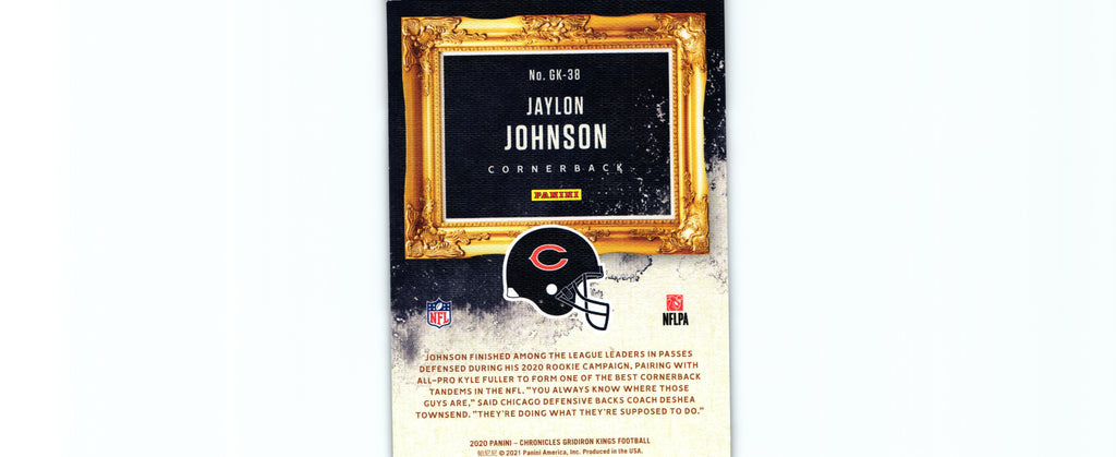Jaylon Johnson 2020 Chronicles GK-38 RC
