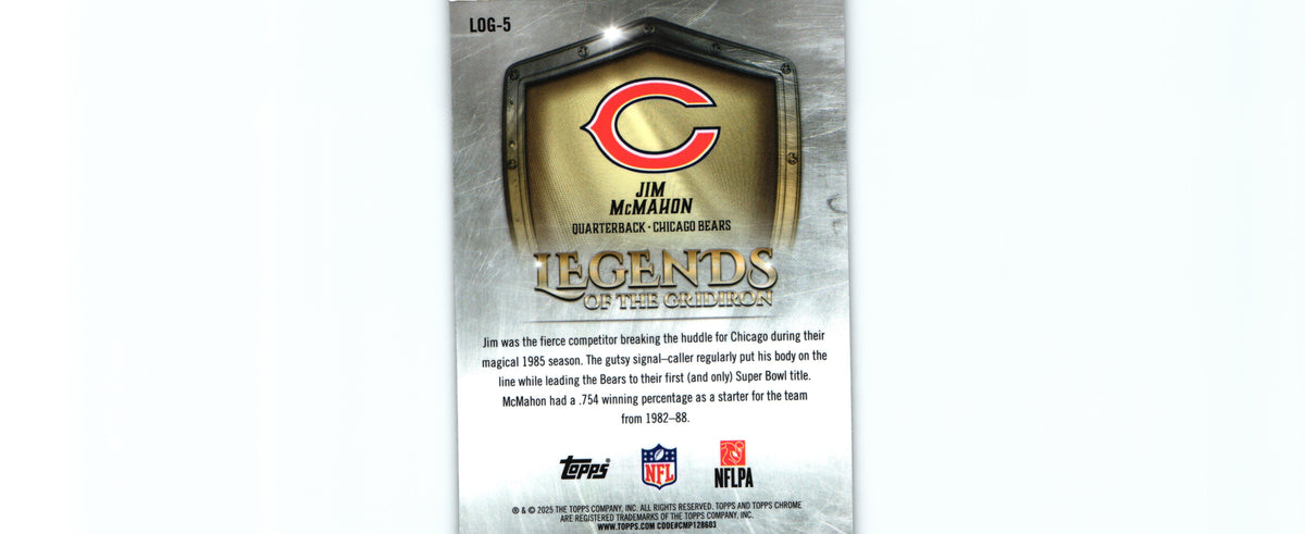 Jim McMahon 2025 Topps LOG-5