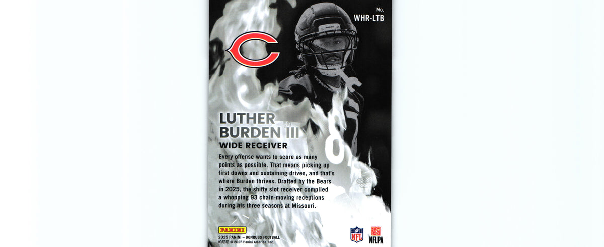 Luther Burden 2025 Donruss WHR-LTB RC