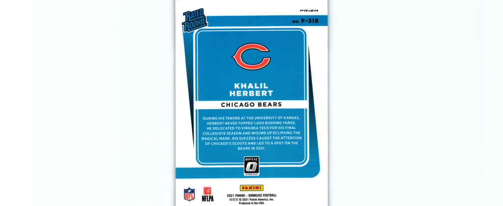 Khalil Herbert 2021 RED Donruss P-372 RC
