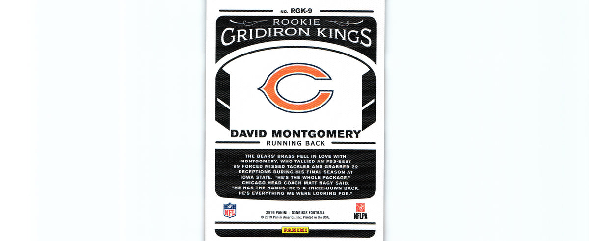 David Montgomery 2019 Donruss RKG-9 RC