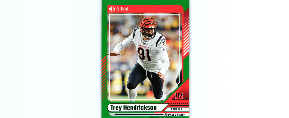 Trey Hendrickson 2024 PRESS PROOF GREEN Donruss #167