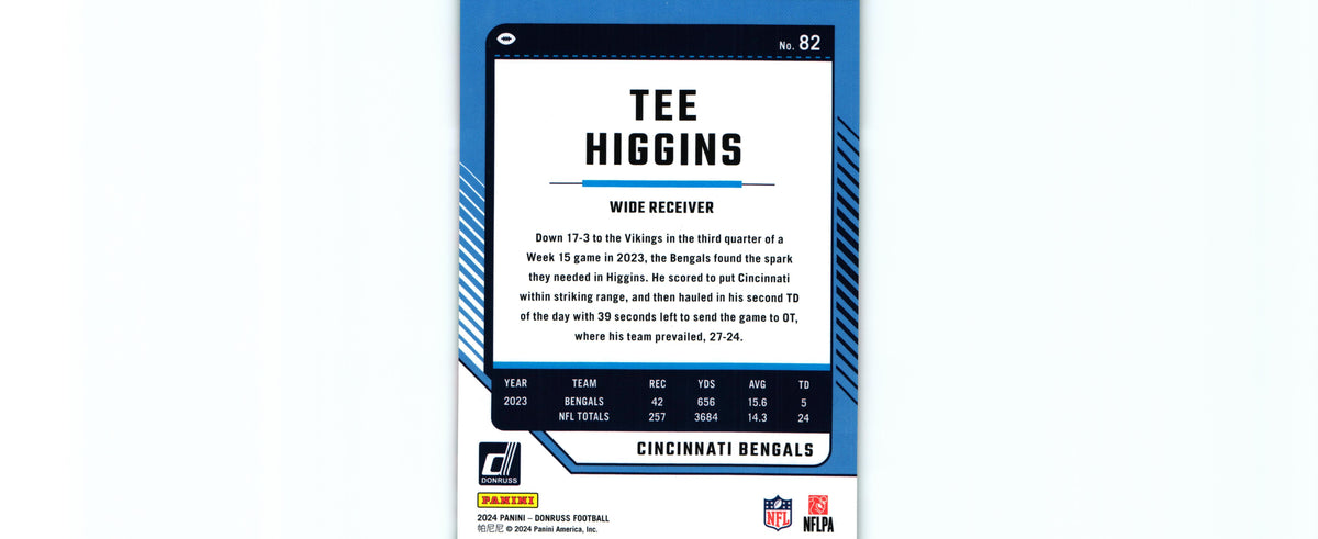 Tee Higgins 2024 GREEN Donruss #82