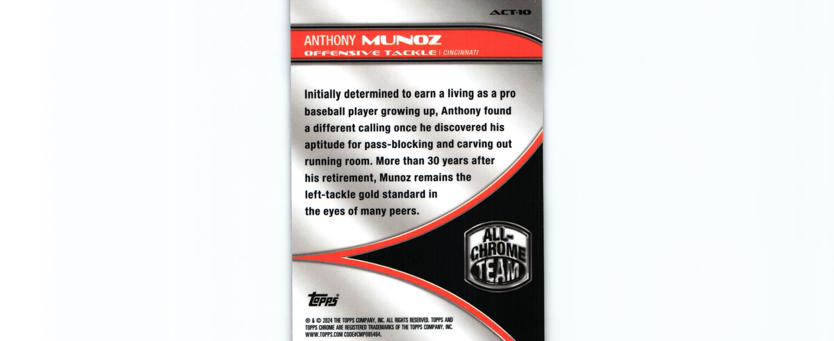 Anthony Munoz 2024 Topps ACT-10