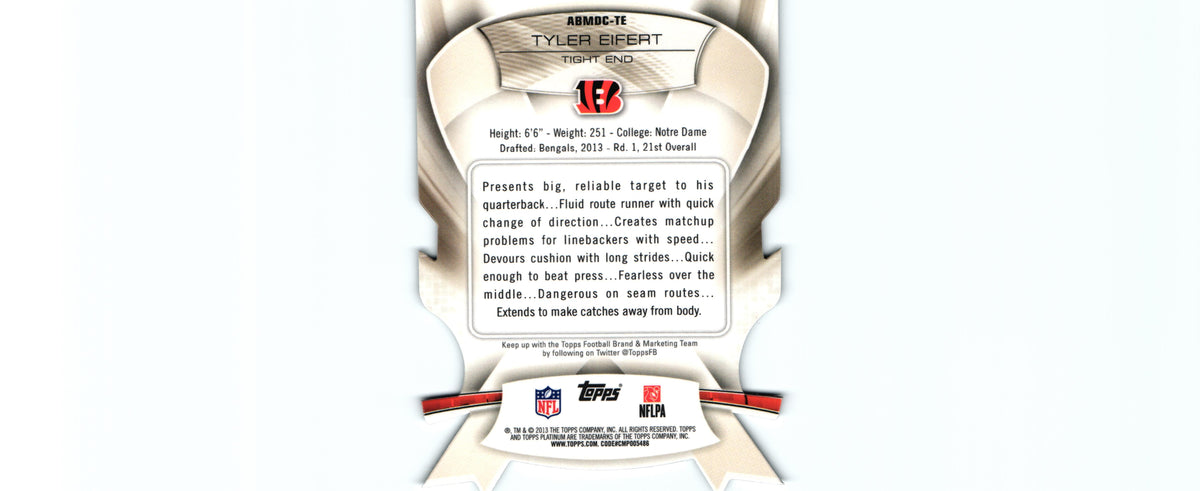 Tyler Eifert 2013 CAMO DIE CUT Topps ABMDC-TE RC
