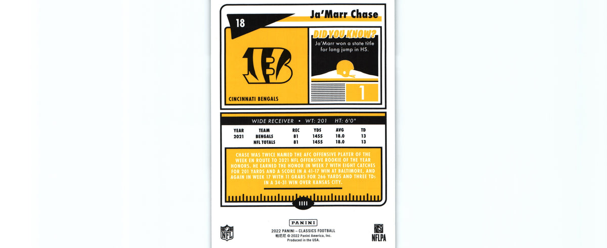 Ja'Marr Chase 2022 Classics #18