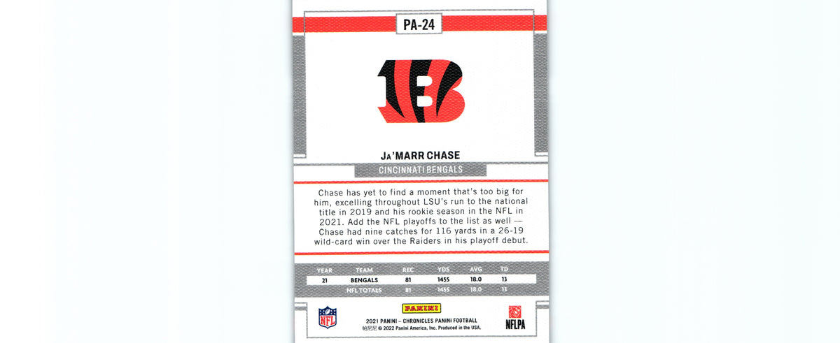 Ja'Marr Chase 2021 Chronicles PA-24 RC