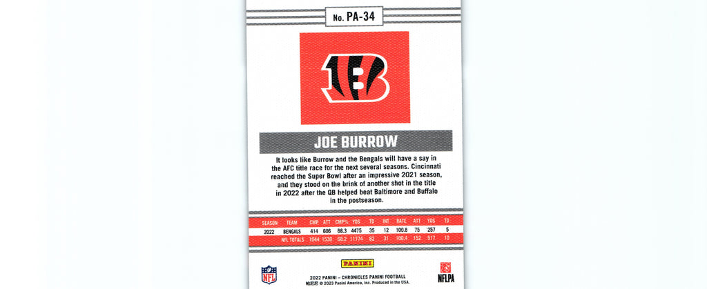 Joe Burrow 2022 TEAL Chronicles PA-34