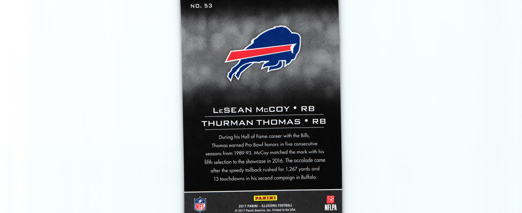 LeSean McCoy/Thurman Thomas 2017 Illusions #53