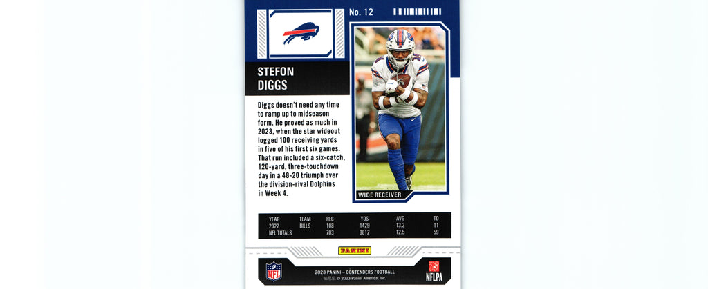 Stefon Diggs 2023 RED Contenders #12