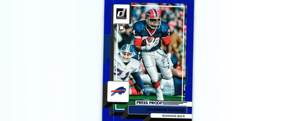 Thurman Thomas 2022 PRESS PROOF BLUE Donruss #114