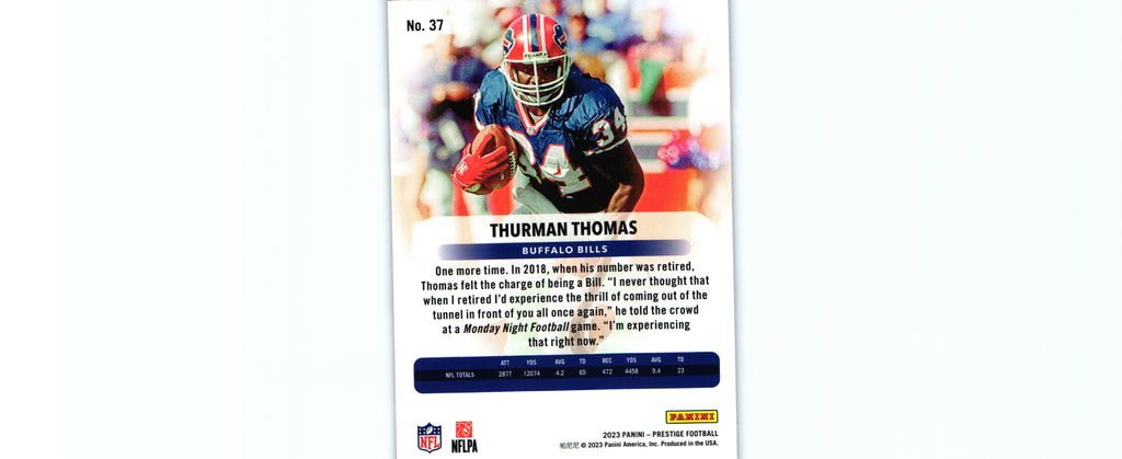 Thurman Thomas 2023 DIAMONDS Prestige #37