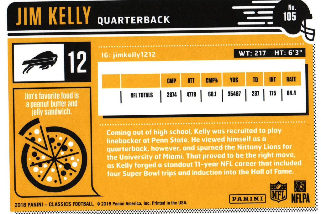 Jim Kelly 2018 Classic #105