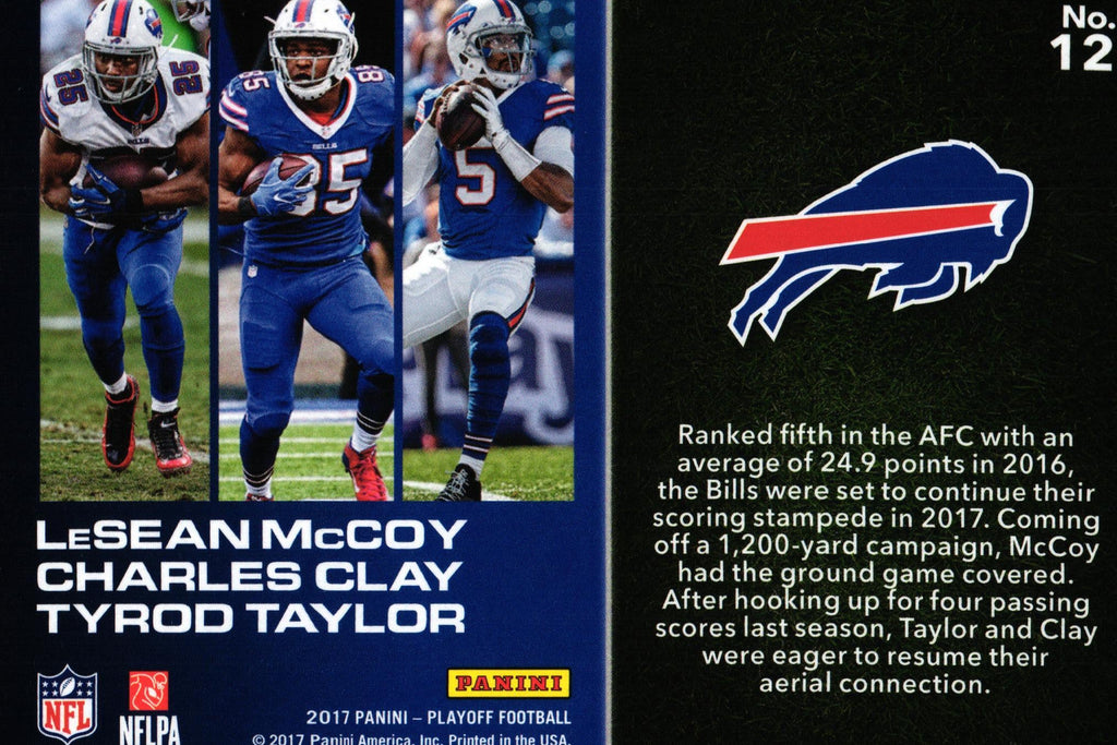LeSean McCoy/Charles Clay/Tyrod Taylor 2017 Playoff #12