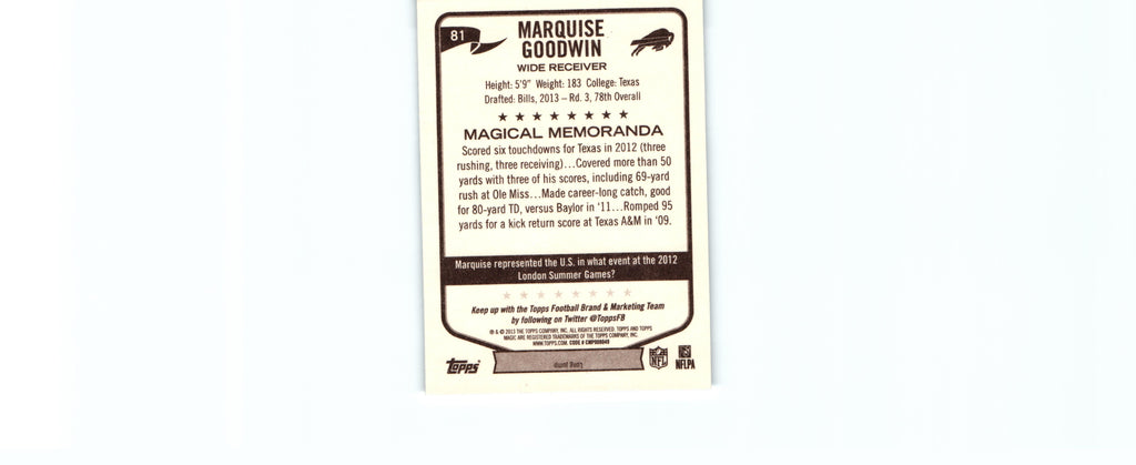 Marquise Goodwin 2013 Topps Mini #81 RC