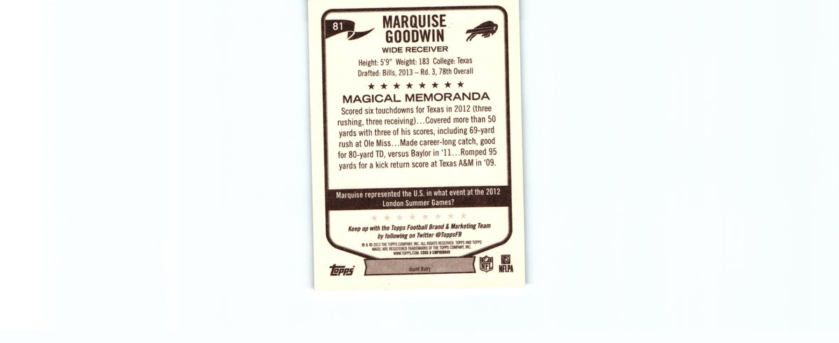 Marquise Goodwin 2013 Topps Mini #81 RC