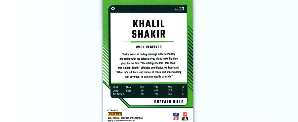 Khalil Shakir 2024 HOLO Donruss Optic #23