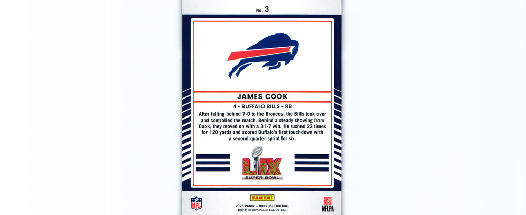 James Cook 2025 Donruss #3