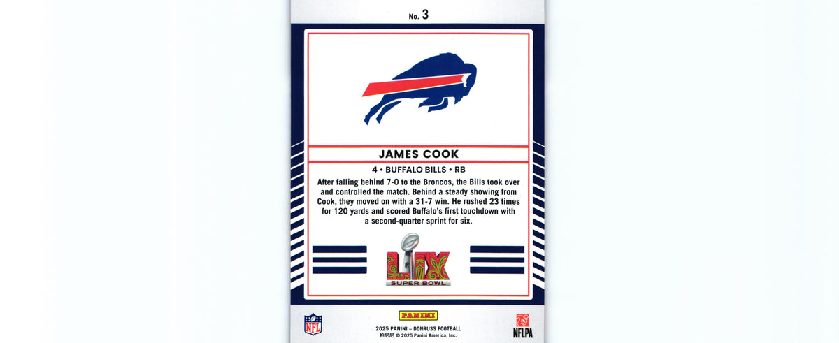 James Cook 2025 Donruss #3