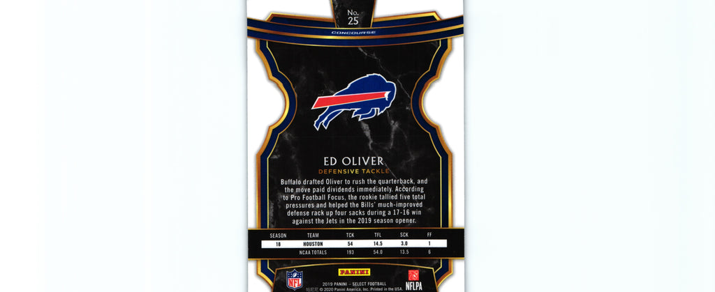 Ed Oliver 2019 Select #25 RC