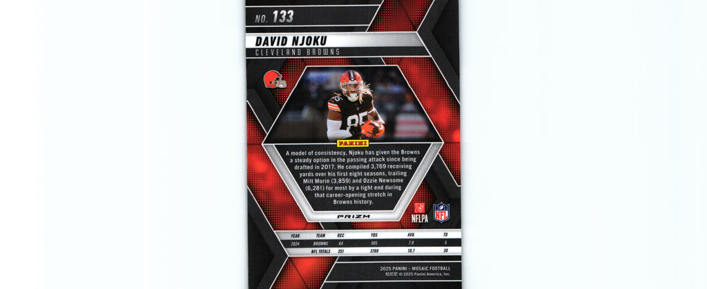 David Njoku 2025 GREEN Mosaic #133