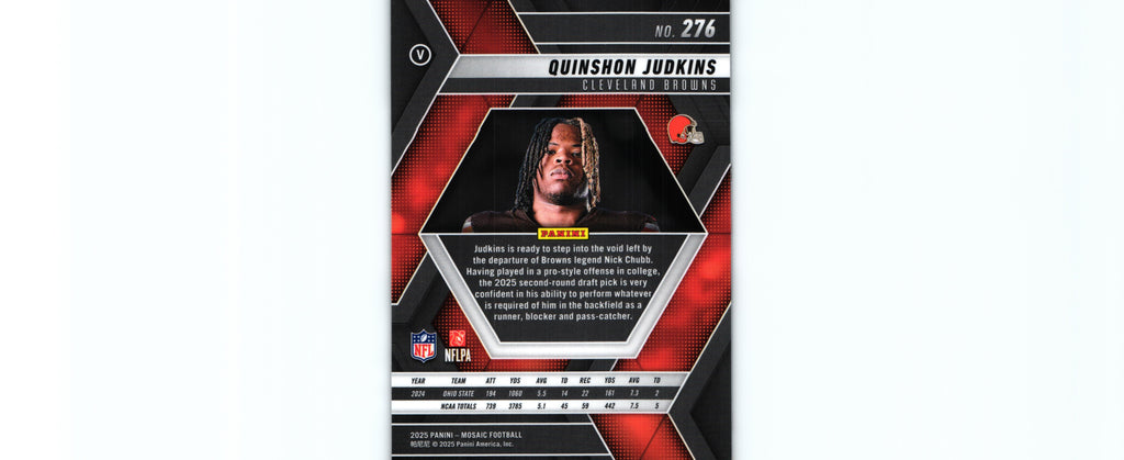 Quinshon Judkins 2025 VARIATION Mosaic #276 RC