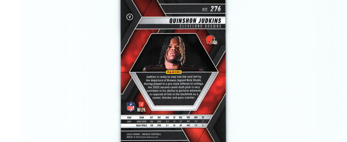 Quinshon Judkins 2025 VARIATION Mosaic #276 RC