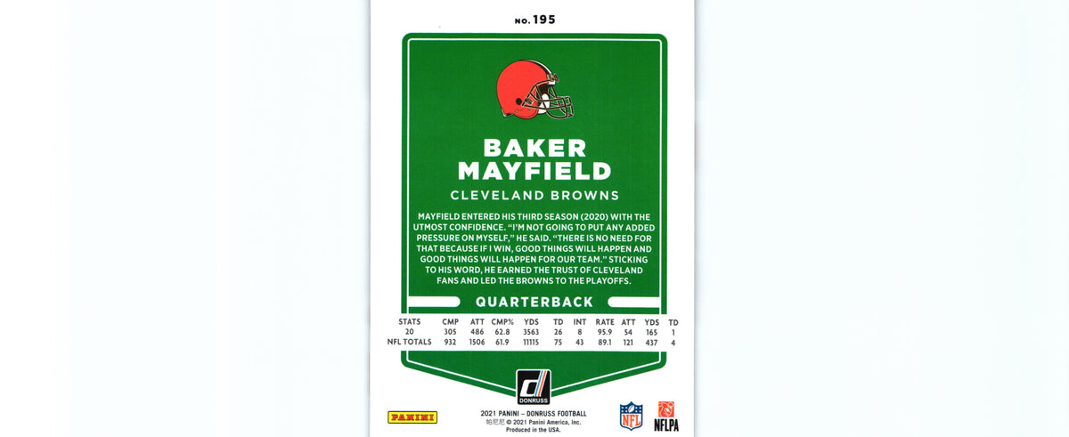 Baker Mayfield 2021 VARIATION Donruss #195.2