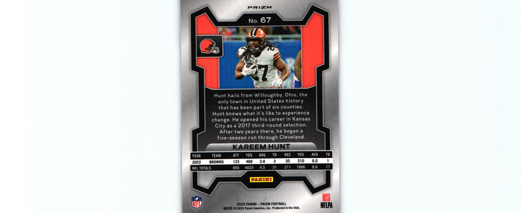 Kareem Hunt 2023 PINK Prizm #67
