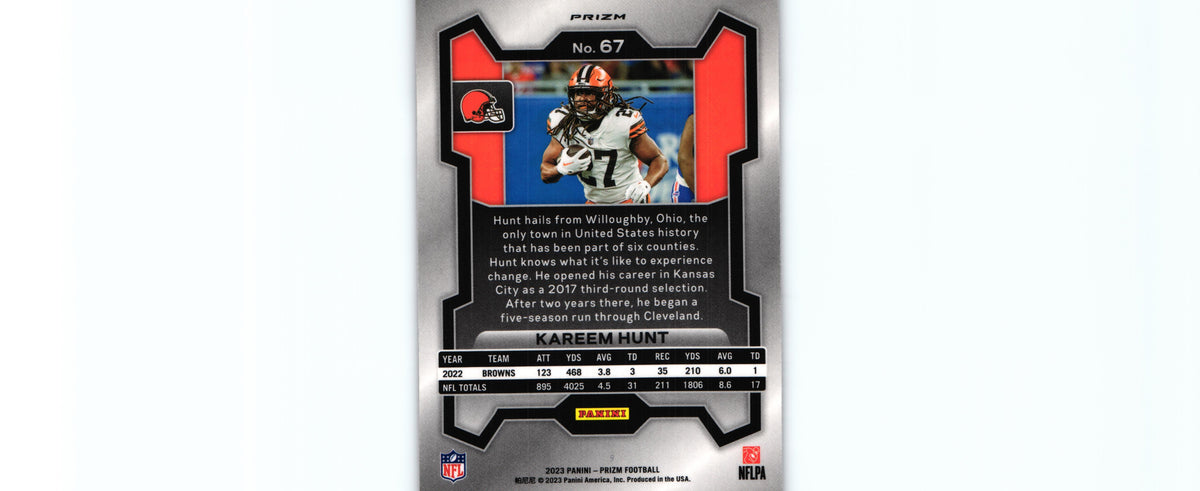 Kareem Hunt 2023 PINK Prizm #67