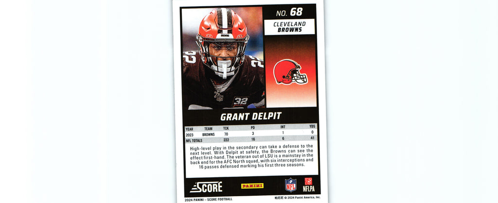 Grant Delpit 2024 SCORECARD Score #68