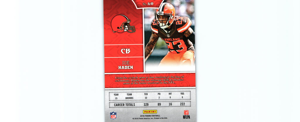 Joe Haden 2016 KNIGHT'S TEMPLAR Panini #68