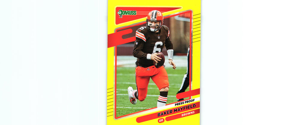 Baker Mayfield 2021 PRESS PROOF YELLOW Donruss #195