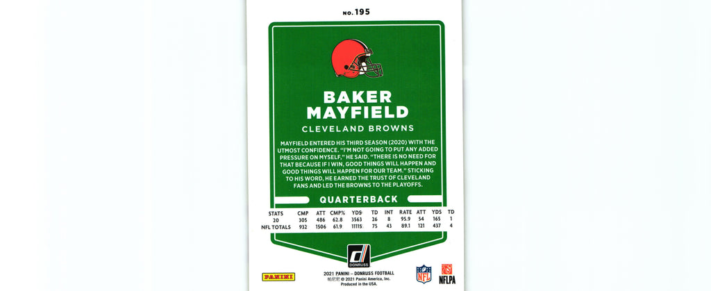 Baker Mayfield 2021 PRESS PROOF YELLOW Donruss #195