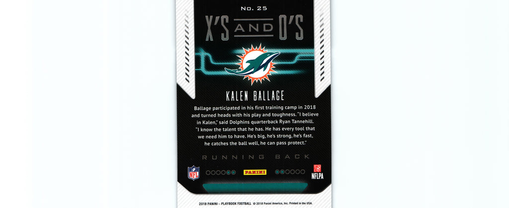 Kalen Ballage 2018 Playbook #25