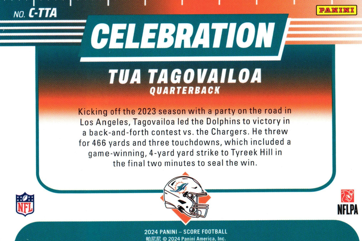 Nfl Panini Trading Cards Tua Tagovailoa 2024 Score C-TTA