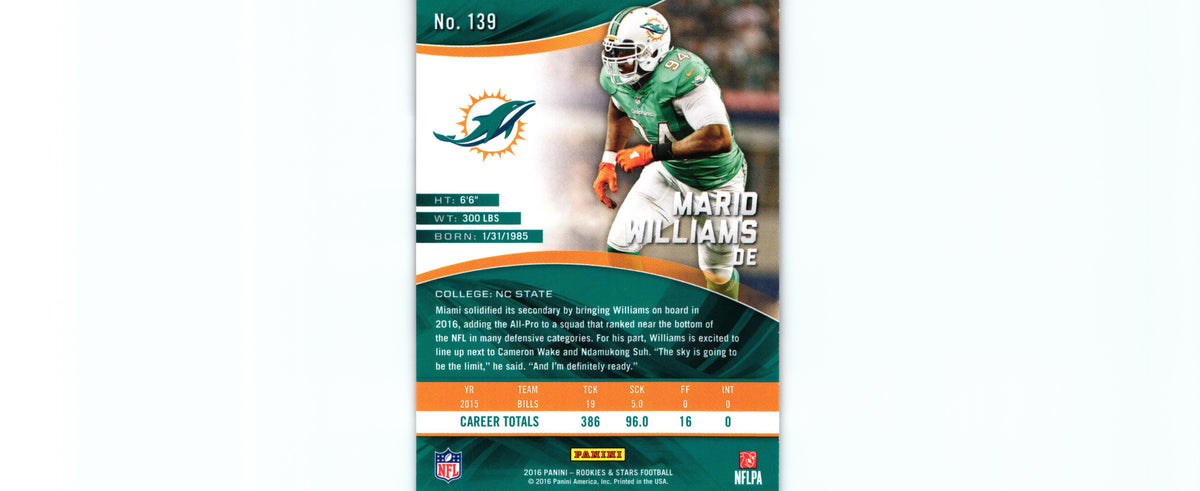 Mario Williams 2016 GREEN Rookies&Stars #139