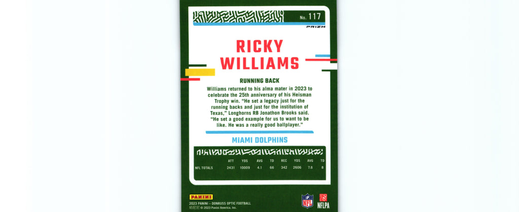 Ricky Williams 2023 HOLO Donruss Optic #117